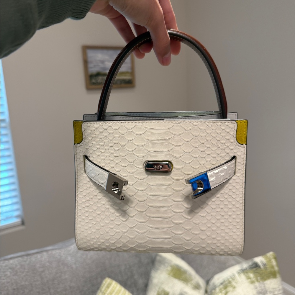 Tory Burch Petite Lee Radziwill Snake Embossed Bag